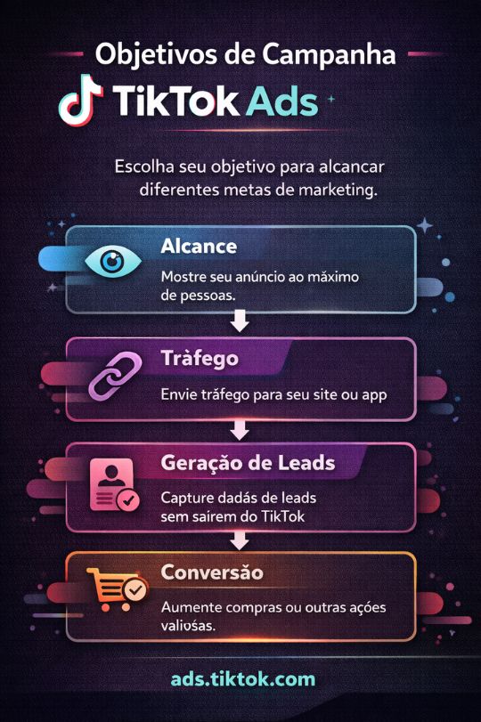 Estrutura de vídeo para TikTok Ads com hook, desenvolvimento, prova social e CTA para conversão